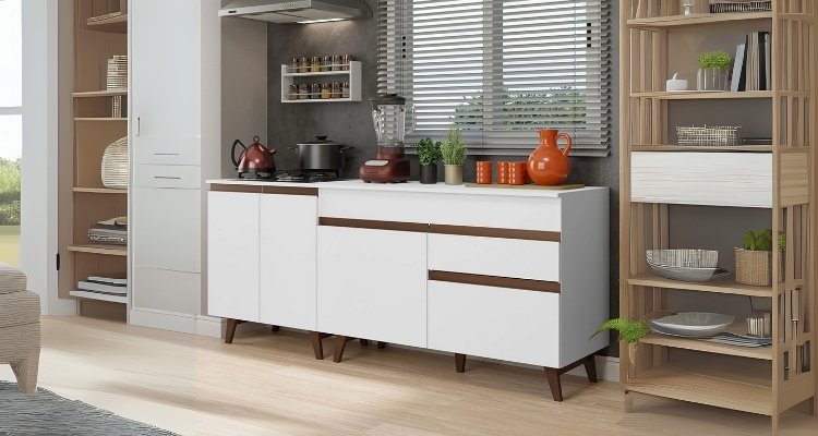 Kit com 2 Balcões de Cozinha Madesa Reims