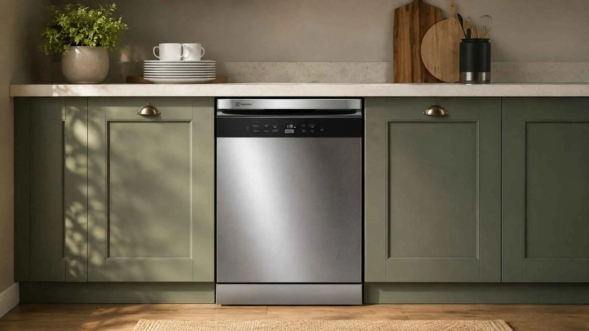 Lava-Louças Electrolux LL14X 14 Serviços Inox instalada em cozinha planejada