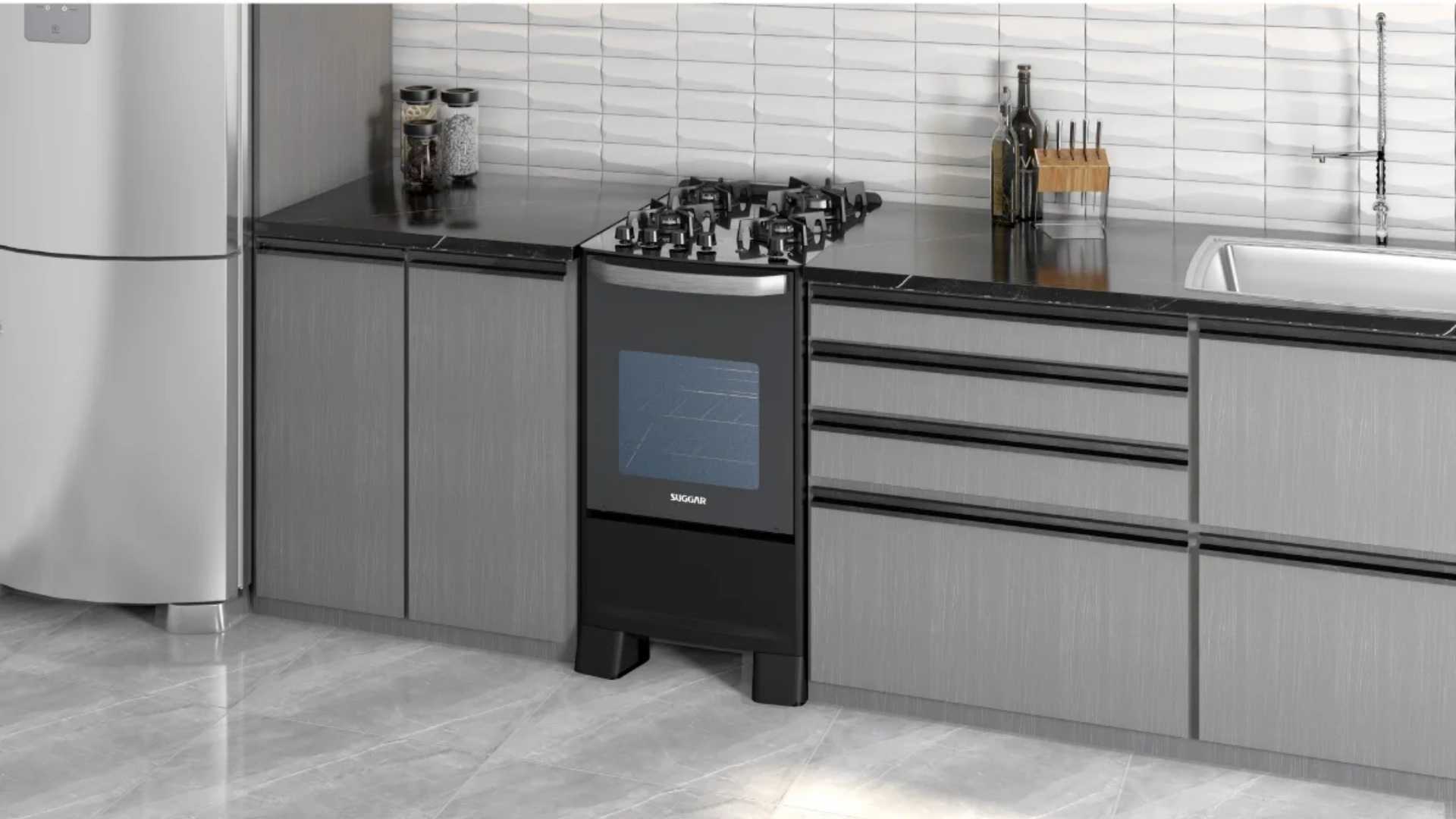 Fogão 4 Bocas Suggar FGVMTG411PT