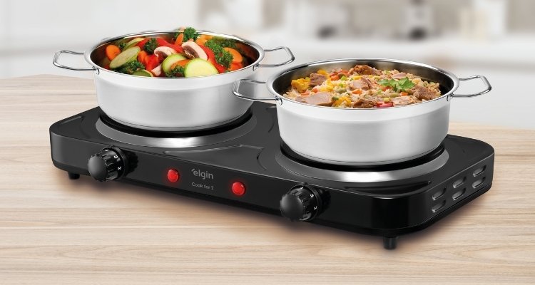 Fogão Elétrico Cooktop 2 Bocas Elgin