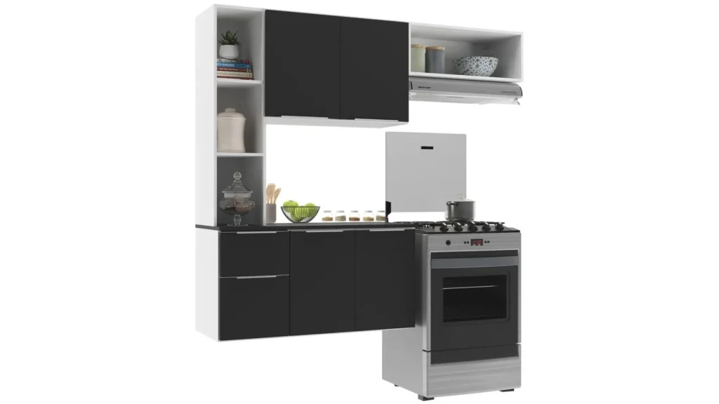 Armário de Cozinha Compacta e Balcão MP2001 Sofia Multimóveis