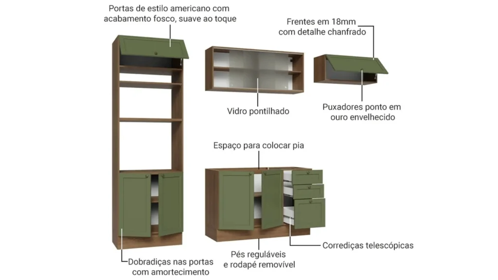 Armário de Cozinha Vik Madesa 03