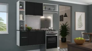 Armário de Cozinha Compacta e Balcão MP2001 Sofia Multimóveis