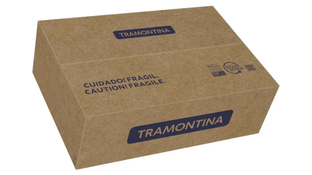 Caixa original do Jogo de Panelas Tramontina Turim 10 peças para identificação de compra