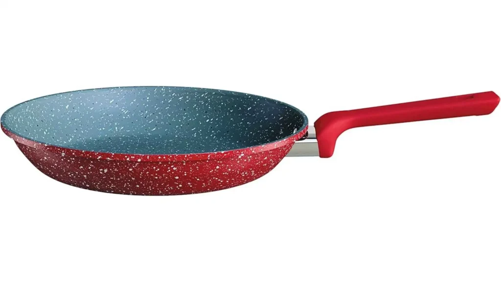 Frigideira ColorStone Volcano de 26cm na cor vermelha com revestimento interno antiaderente azul