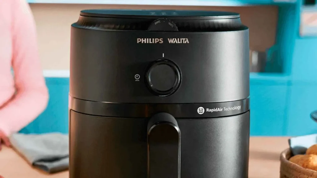 Painel de controle de tempo e temperatura da Fritadeira Airfryer Philips Walita Série 1000XL