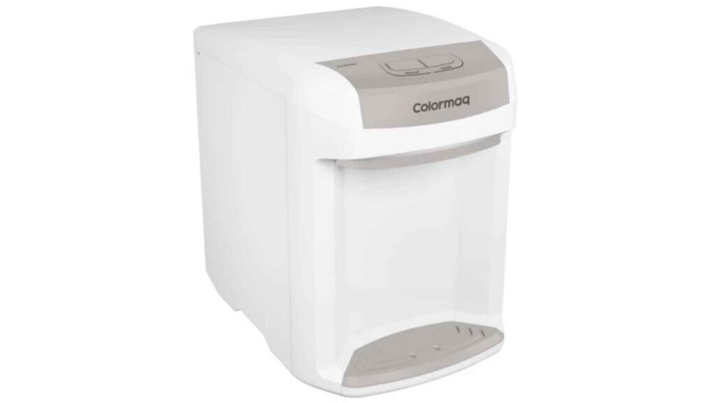 Purificador de água Colormaq Acqua branco e cinza, modelo bivolt eletrônico para bancada