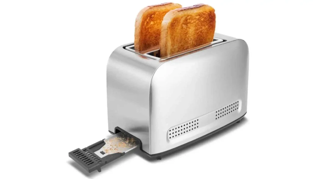 Detalhe da bandeja coletora de migalhas removível da Torradeira Philco PTR03A