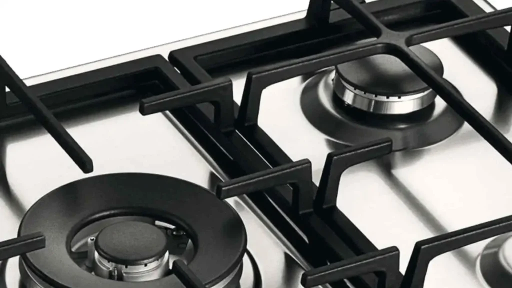 Trempes inteiriças de ferro fundido e mesa em aço inox do Cooktop 5 Bocas Brastemp Gourmand BDK75DR
