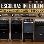 Os melhores modelos de fogão 4 bocas alinhados em uma cozinha moderna