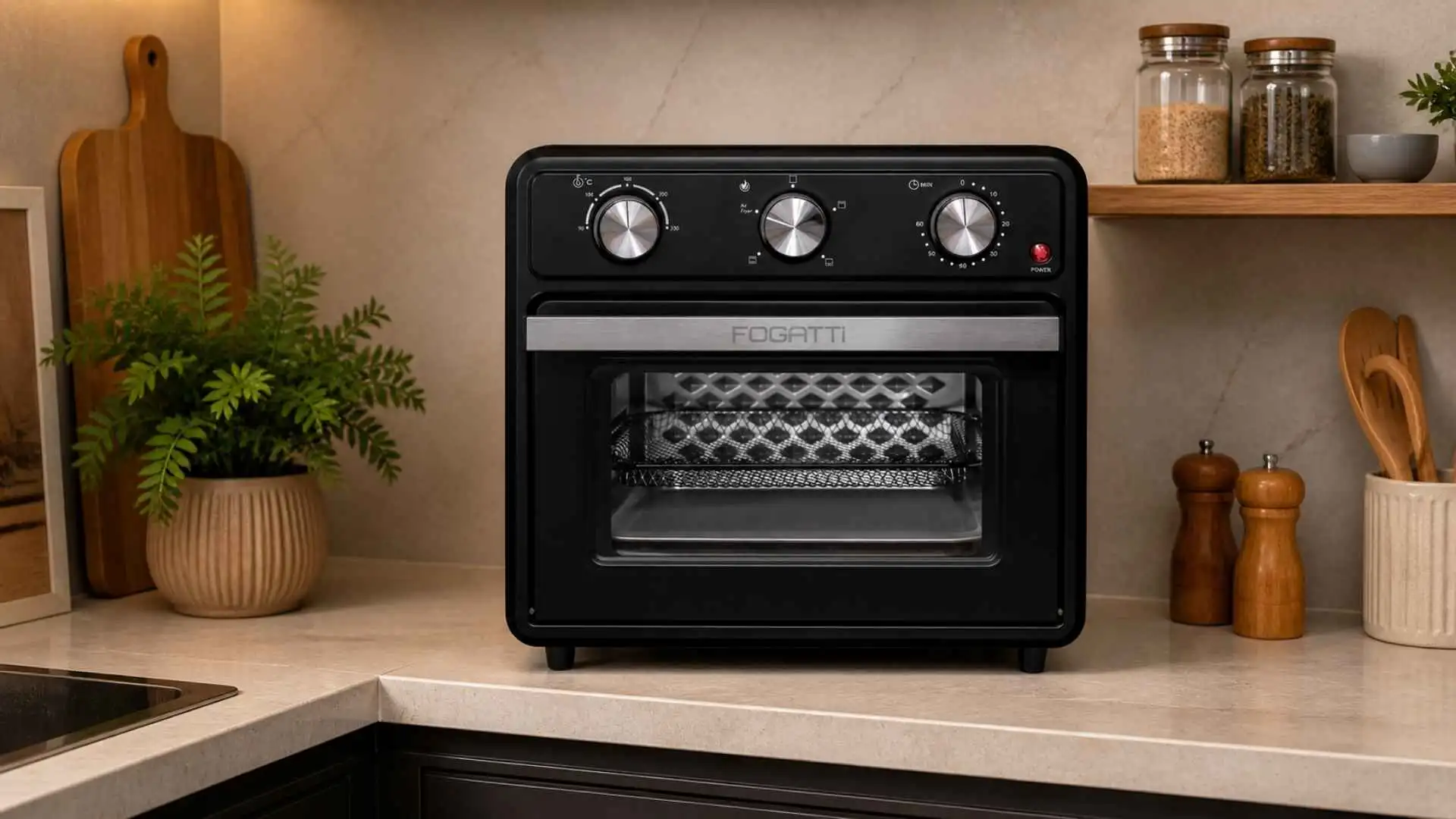Forno Fryer FOGATTI 22L Vale a Pena? Analisamos o Design, Potência e Praticidade