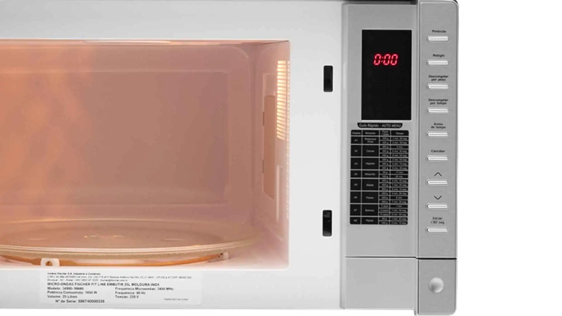 Micro-ondas Fischer Fit Line 25L