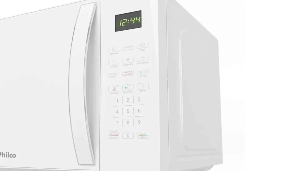 Detalhe do painel numérico e botões de funções do Micro-ondas Philco 28L PMO30B